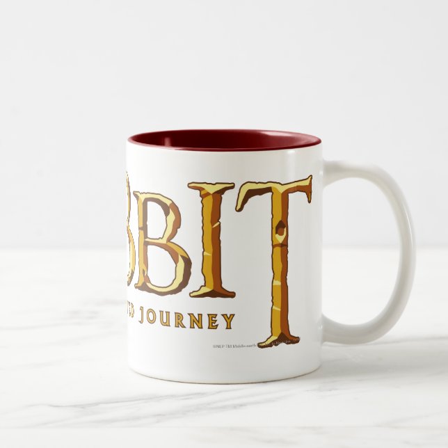 Das Hobbit Logo Gold Zweifarbige Tasse (Rechts)
