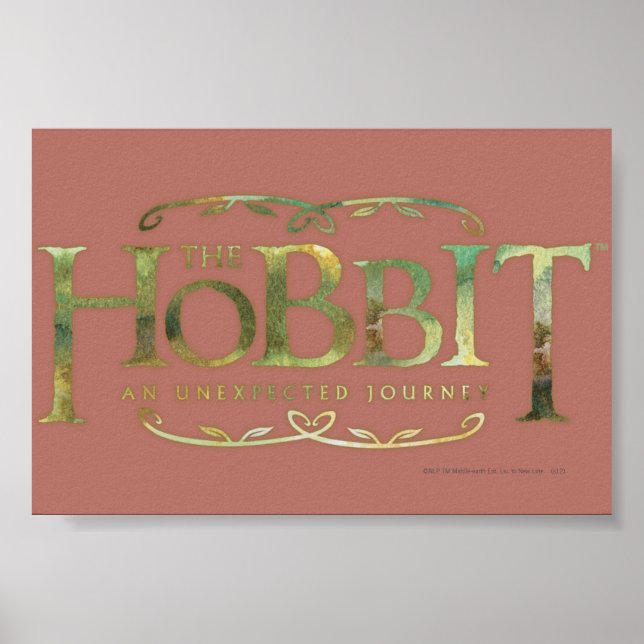 Das Hobbit Logo Green Poster (Vorne)