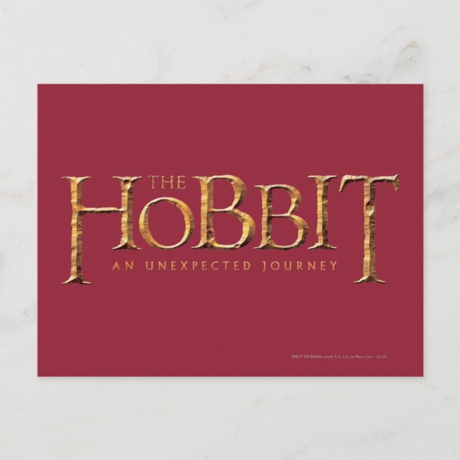 Das Hobbit-Logo ist texturiert Postkarte (Vorderseite)