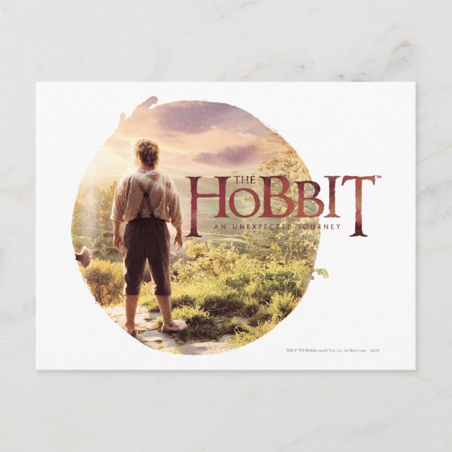 Das Hobbit-Logo mit BILBO BAGGINS™ Back Postkarte (Vorderseite)