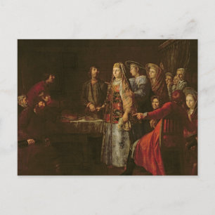 Das Hochzeitabkommen von 1777 Postkarte