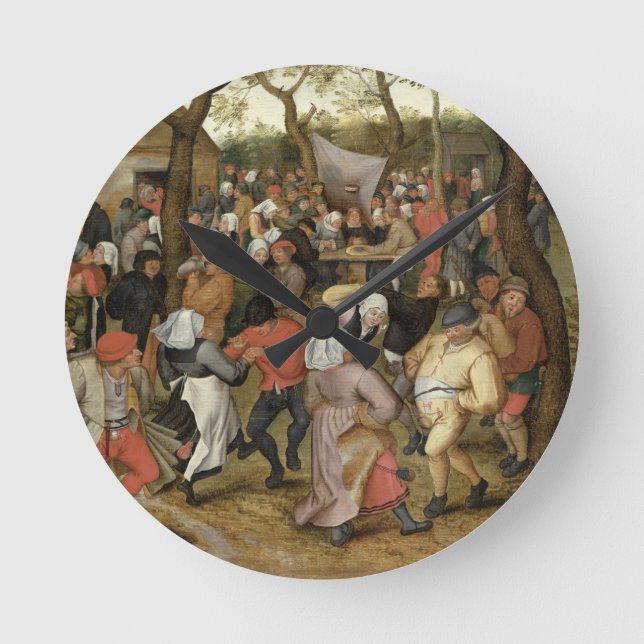 Das Hochzeits-Fest Runde Wanduhr (Vorderseite)