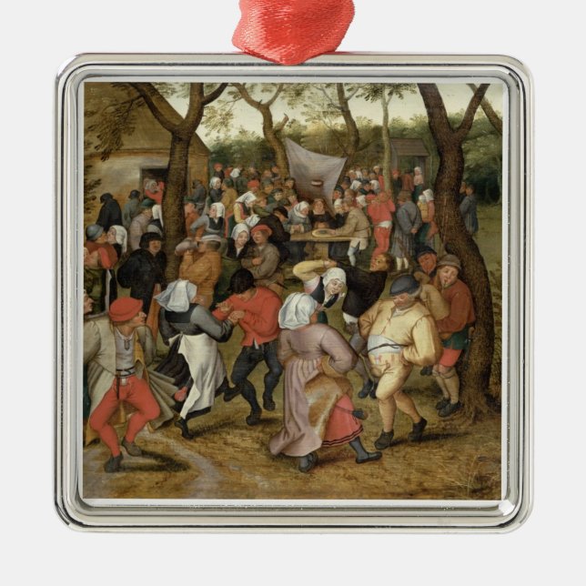 Das Hochzeits-Fest Silbernes Ornament (Vorne)