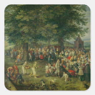 Das Hochzeitsbankett Quadratischer Aufkleber