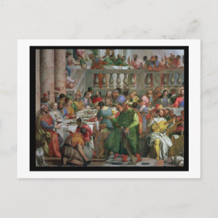 Das Hochzeitsfest in Cana, Detail des Banketts Postkarte