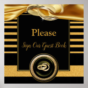 Das Hochzeitsgästebuch-Schild 'Der große Gatsby' Poster