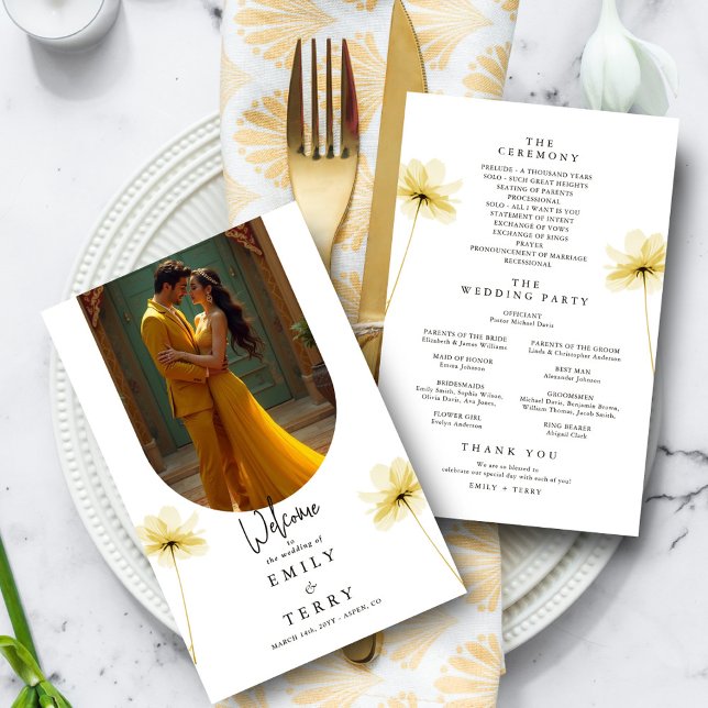 Das Hochzeitsprogramm für Blumen im Golden Hour Gr (Von Creator hochgeladen)