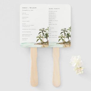 Das Hochzeitsprogramm für tropische Palmen Trees B Fächer