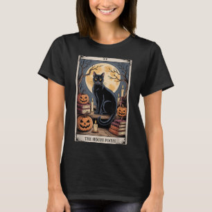 Das Hocus Pocus Tarot Halloween Cat Pumpkin Mystic T-Shirt