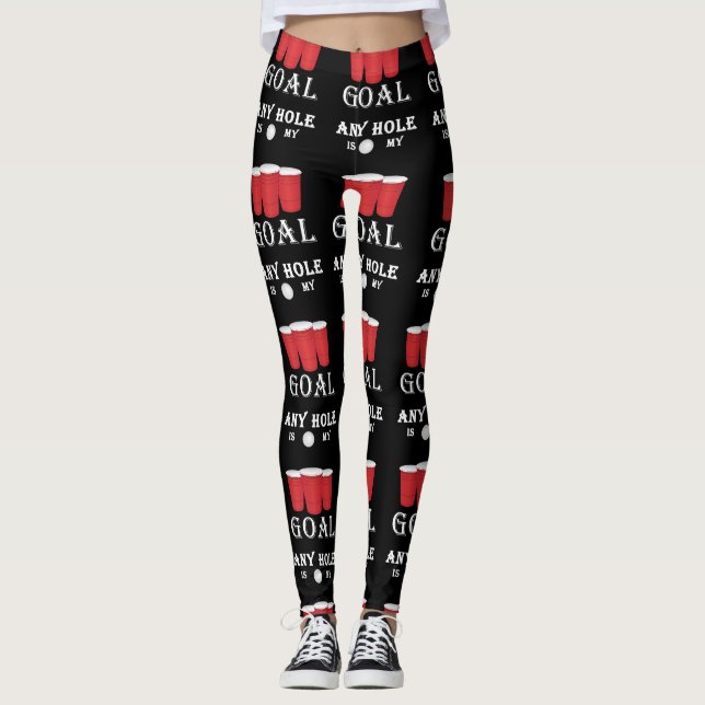 Das Hole ist mein Bierpong Leggings (Vorderseite)