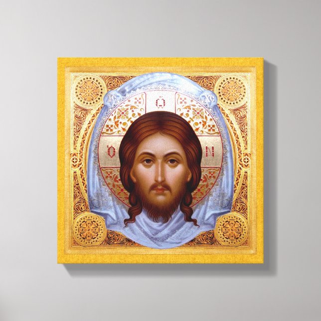 DAS HOLY MANDYLION-Icon auf Stretched-Leinwand Leinwanddruck (Vorderseite)