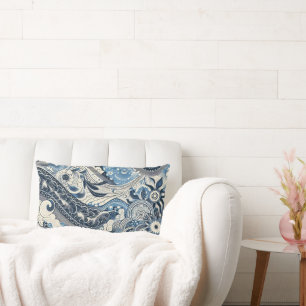 Das Home Studio Indigo Bloom Lendenkissen