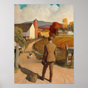 Das Homecoming, 1945 von Newell Convers Wyeth Poster