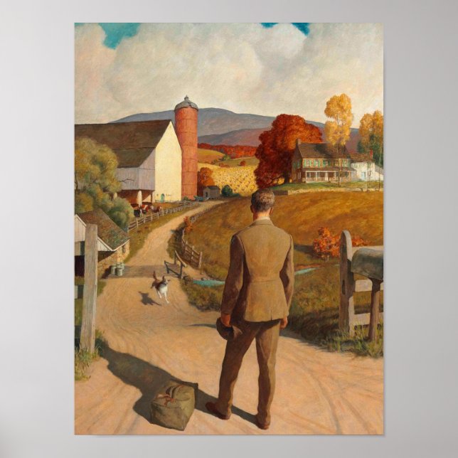 Das Homecoming, 1945 von Newell Convers Wyeth Poster (Vorne)