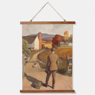 Das Homecoming, 1945 von Newell Convers Wyeth Wandteppich Mit Holzrahmen