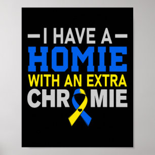 Das Homie mit Extra Chromie Down Syndrom Awarene Poster