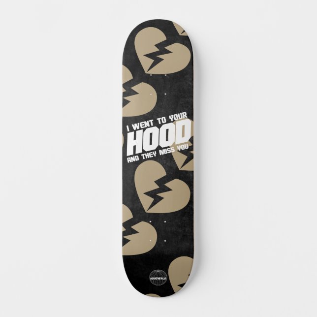 Das Hoodwill "Miss You" 8 1/4 Skateboard Deck (Vorderseite)
