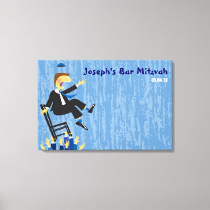 Das Hora Chair Dance Bar Mitzvah Sign-In Board Leinwanddruck