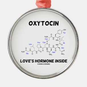 Das Hormon-Innere der Oxytocin-Liebe (Chemie) Ornament Aus Metall