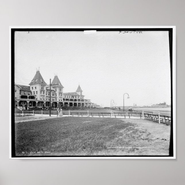 Das Hotel am Brighton Beach, N.Y. c1901 Poster (Vorne)