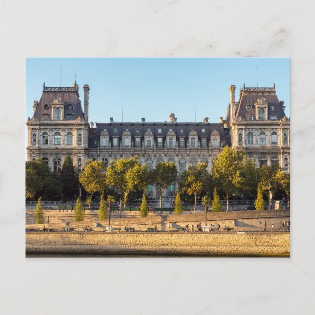 Das Hotel de Ville in Paris Postkarte (Vorderseite)