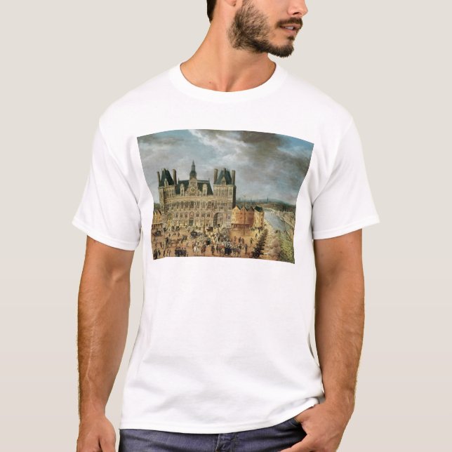 Das Hotel de Ville, Place de Greve T-Shirt (Vorderseite)