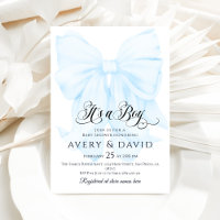 Das Hotel ist ein Boy Blue Bow Modern Elegant Baby
