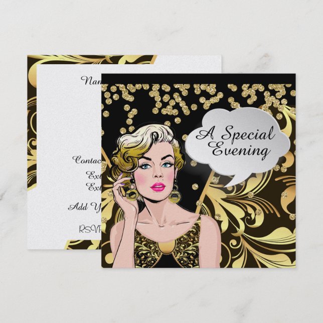 Das Hotel Polly empfängt Sie mit einem Pop im Gran Einladung (Vorne/Hinten)