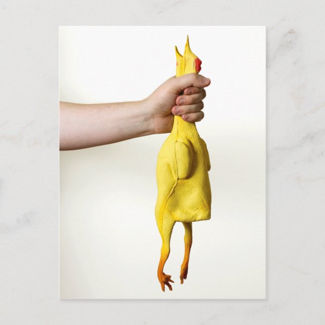 Das Huhn ersticken Postkarte (Vorderseite)