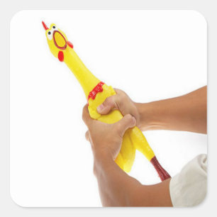 Das Huhn ersticken Quadratischer Aufkleber