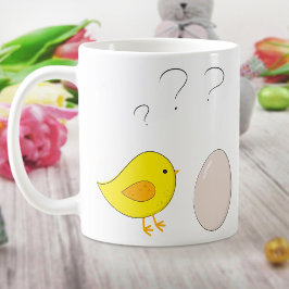 Das Huhn oder das Ei Niedlich Osterfest Cartoon Fu Tasse