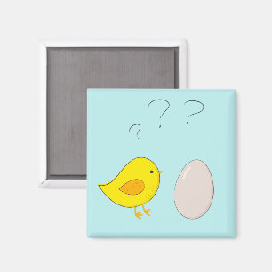 Das Huhn oder das Ei niedlich Osterfest Cartoon Magnet