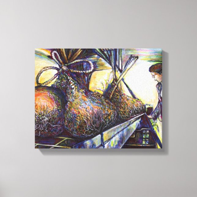 Das Hurling-Schicksal des Lebens Leinwanddruck (Vorderseite)