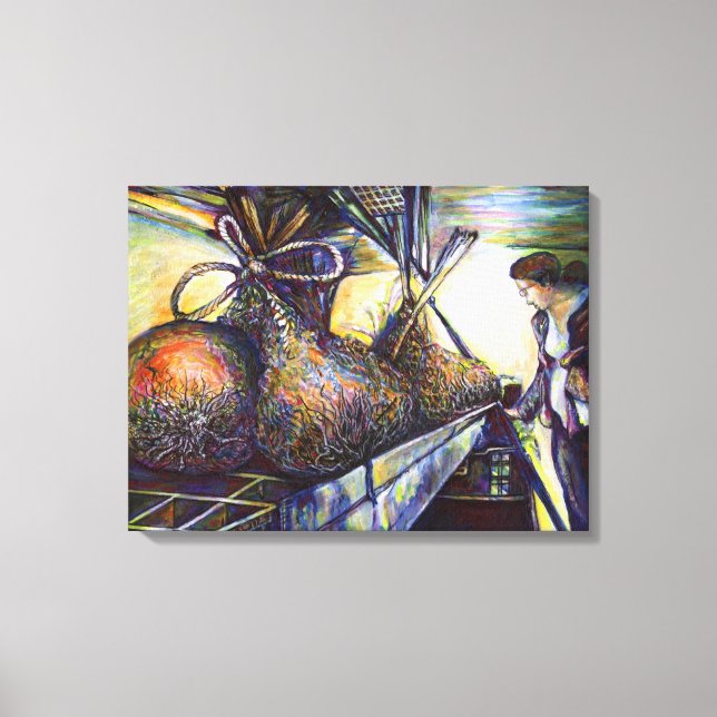 Das Hurling-Schicksal des Lebens Leinwanddruck (Vorderseite)