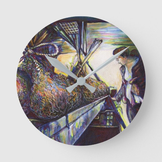 Das Hurling-Schicksal des Lebens Runde Wanduhr (Vorderseite)