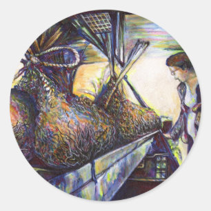 Das Hurling-Schicksal des Lebens Runder Aufkleber