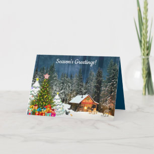 Das Hütten-Weihnachten Karte