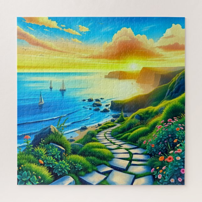 Das idyllische Meer Puzzle (Vertikal)