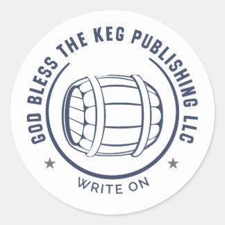 Das ikonische Logo Gottes segne das Keg Publishing Runder Aufkleber