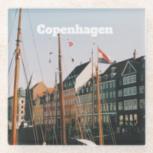 Das ikonische Nyhavn, Kopenhagen, Dänemark Glasuntersetzer