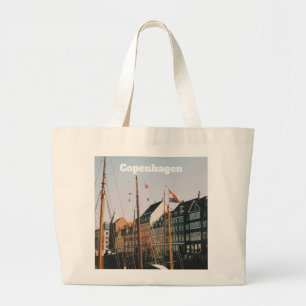 Das ikonische Nyhavn, Kopenhagen, Dänemark Jumbo Stoffbeutel
