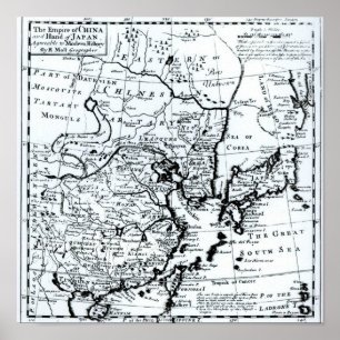 Das Imperium der China und die japanische Insel Poster