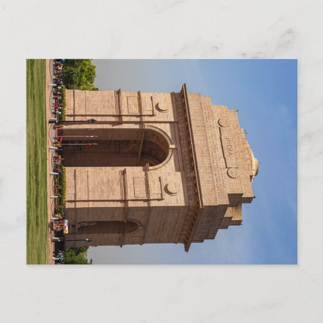 Das India Gate in Neu Delhi  Postkarte (Vorderseite)