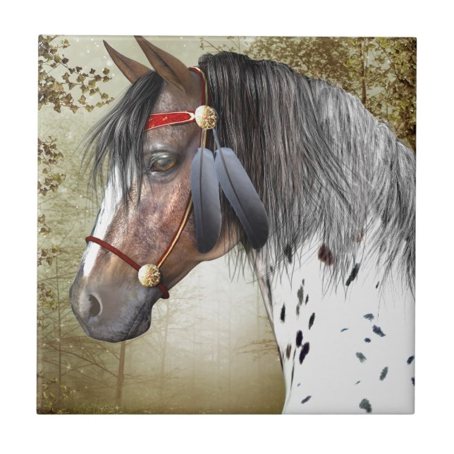 Das indische Pony Fliese (Vorderseite)