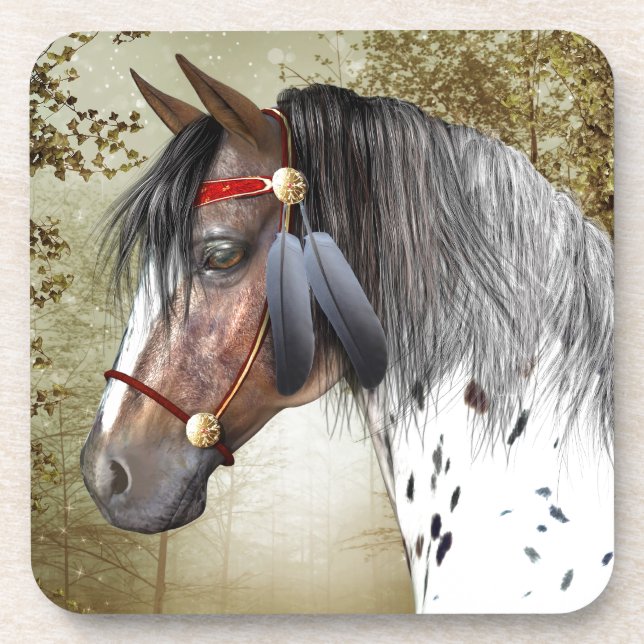 Das indische Pony Getränkeuntersetzer (Vorderseite)