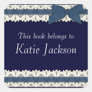 Das individuell anpassbare Buch gehört zu den blau Quadratischer Aufkleber