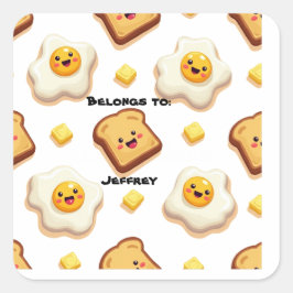 Das individuell anpassbare Thema Lebensmittel gehö Quadratischer Aufkleber