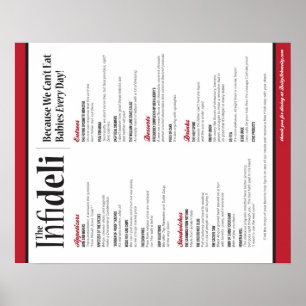 Das Infideli-Menü Poster