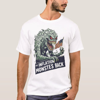 "Das Inflationsmonster ist zurück" Satirische Wirt T-Shirt