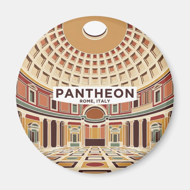 Das Innere des Pantheons Italien Magnet (Vorne)